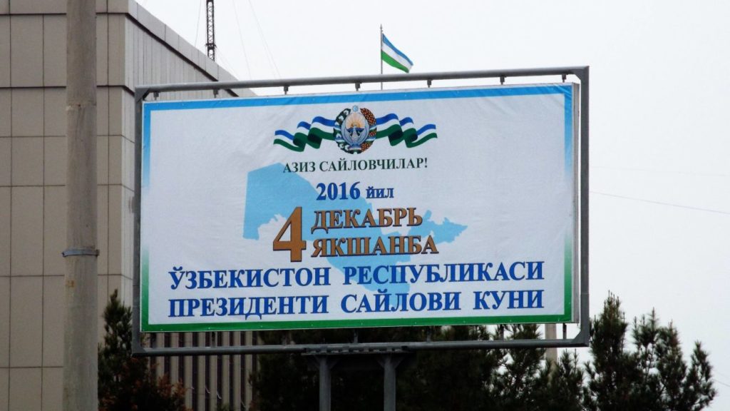 Wahlplakat Usbekistan