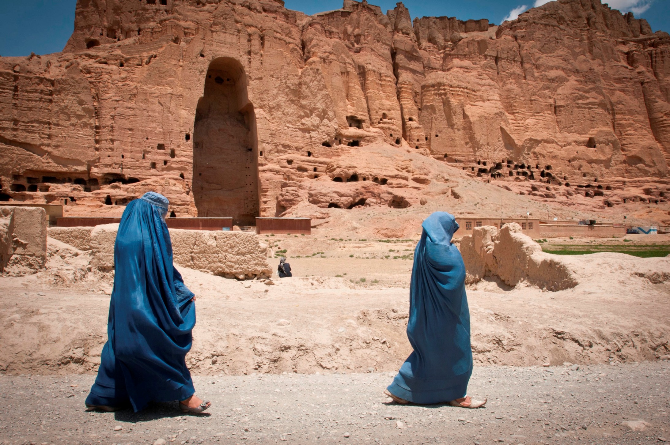 Die von den Taliban zerstörten Buddha-Statuen von Bamiyan.