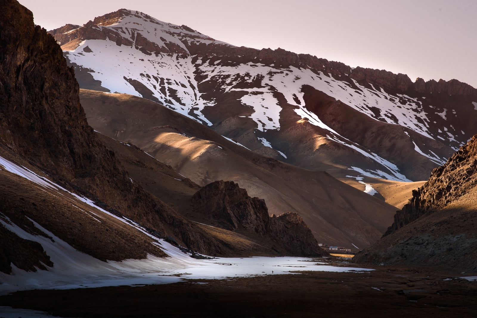 Berge Kirgistan China Grenze Hof