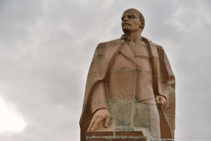 Die Lenin Statue in Karagandy