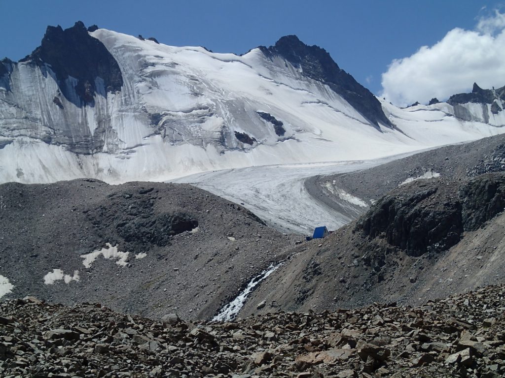 Gletscher Kirgistan Berge Bischkek Umwelt Klimaerwärmung Moräne