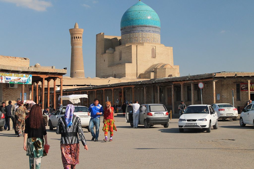 Minaret Moschee Buchara Mir-Arab-Madrasa