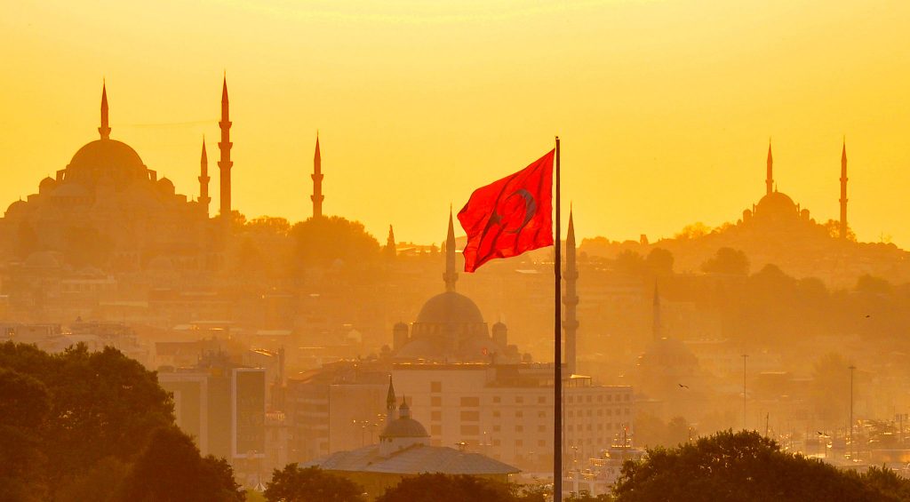 Istanbul Türkei türkische Flagge