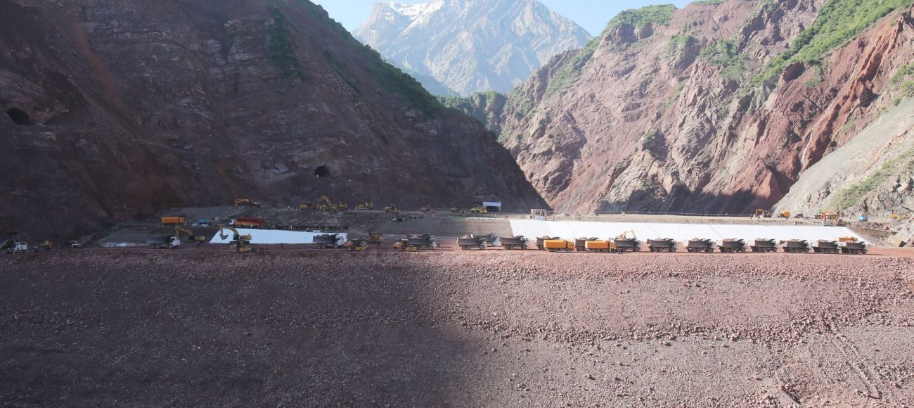 Rogun Staudamm Baustelle