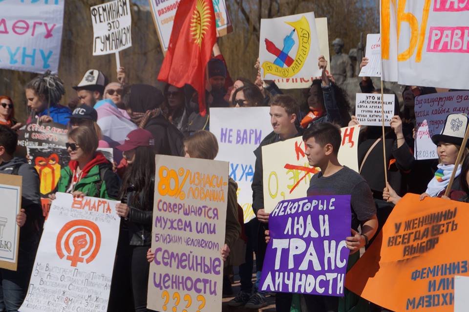 Frauenrechte, Demonstration, Kirgistan