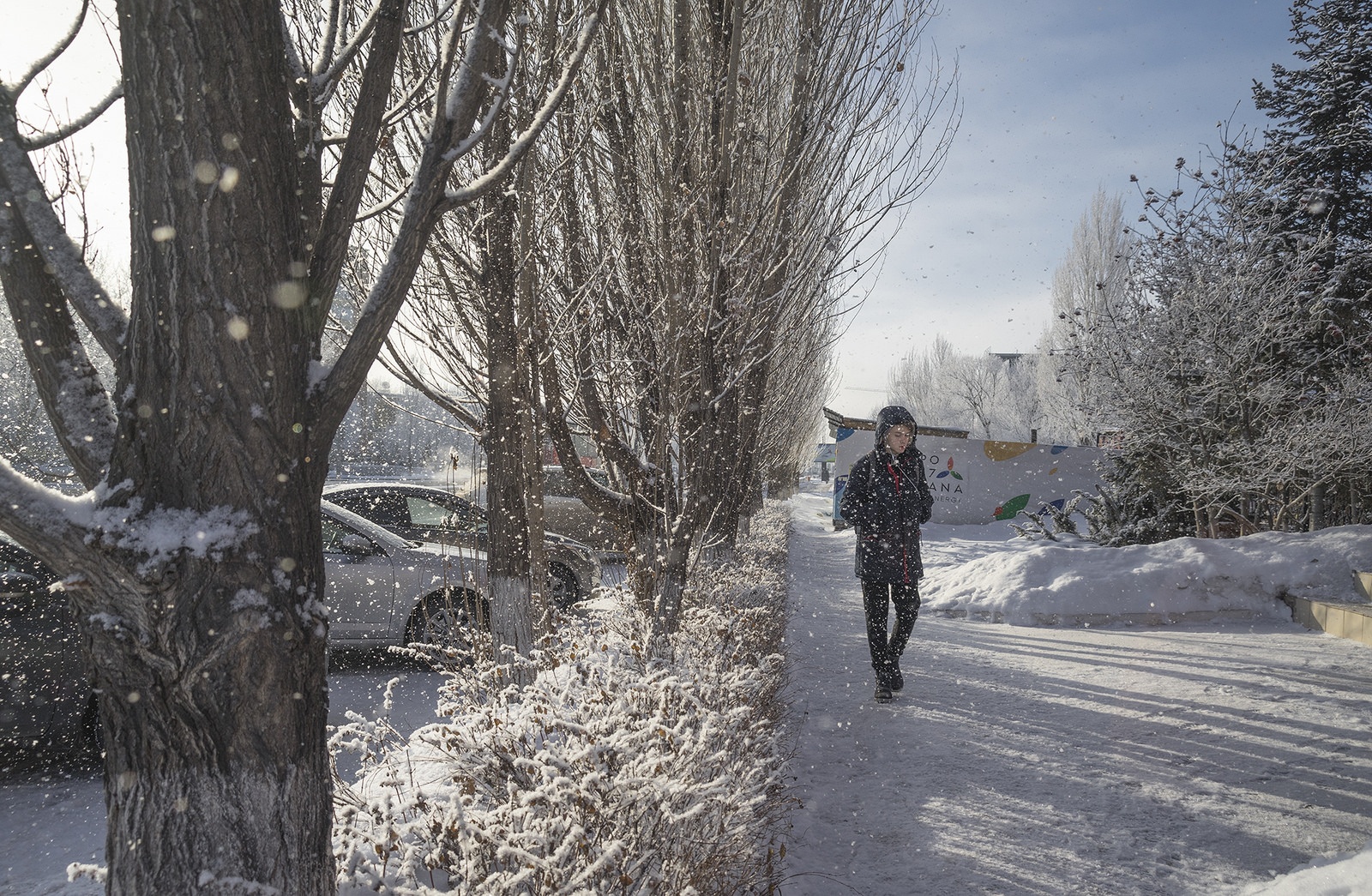 Astana Kasachstan Winter Kälte