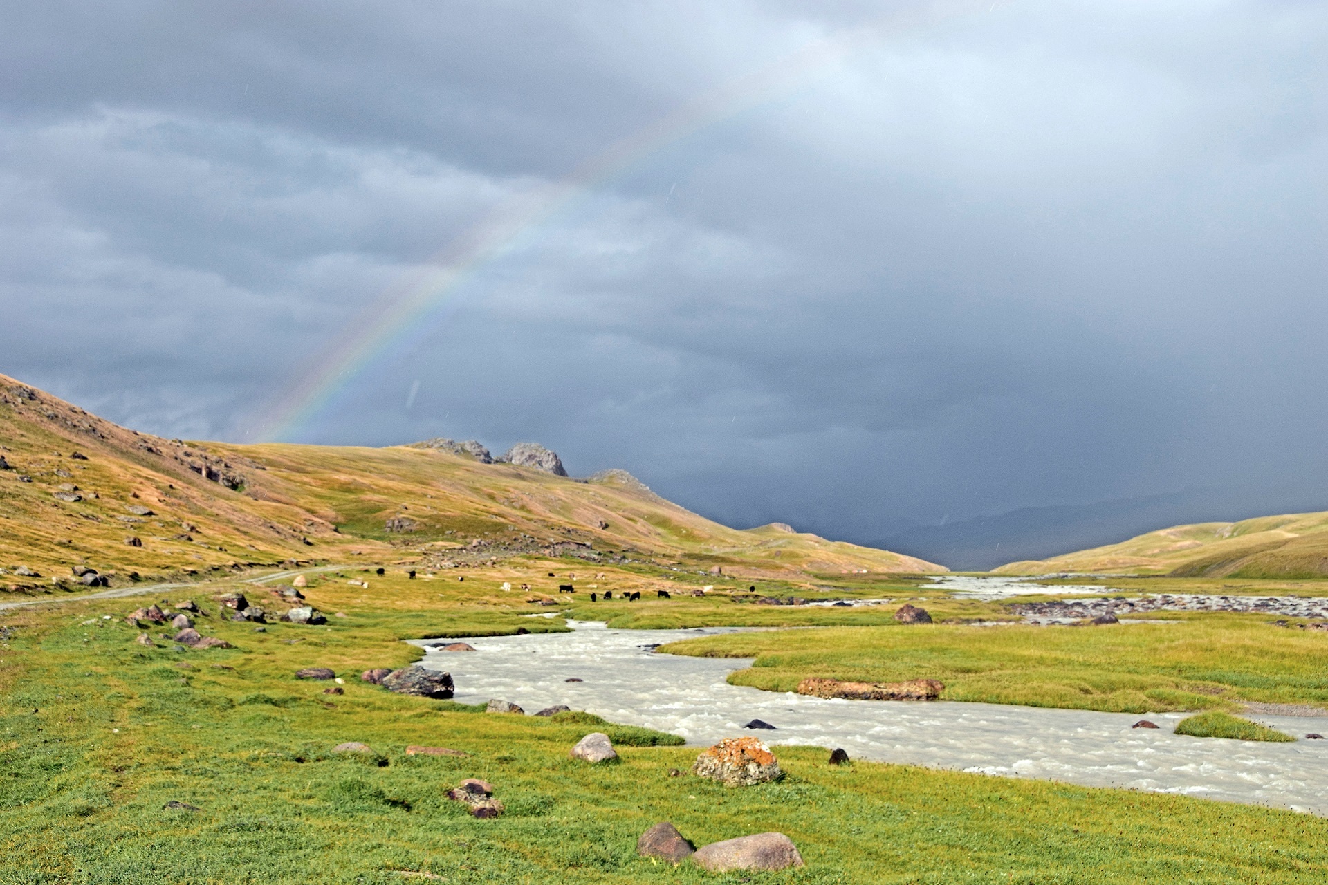 Tosor-Pass Naryn Kirgistan Regenbogen