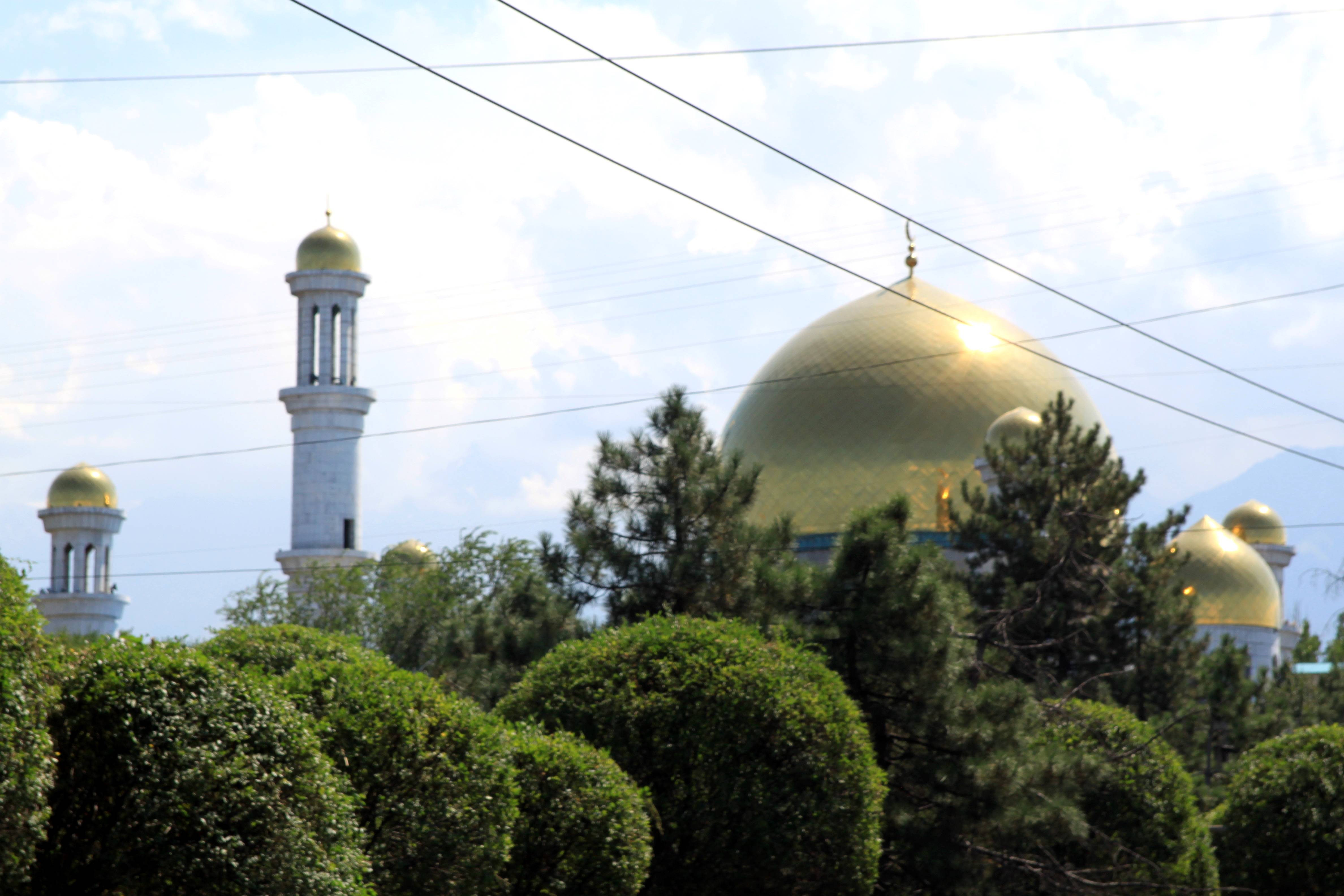 Die goldenen Kuppeln der Zentralmoschee