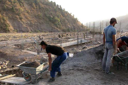 Männer auf einer Baustelle