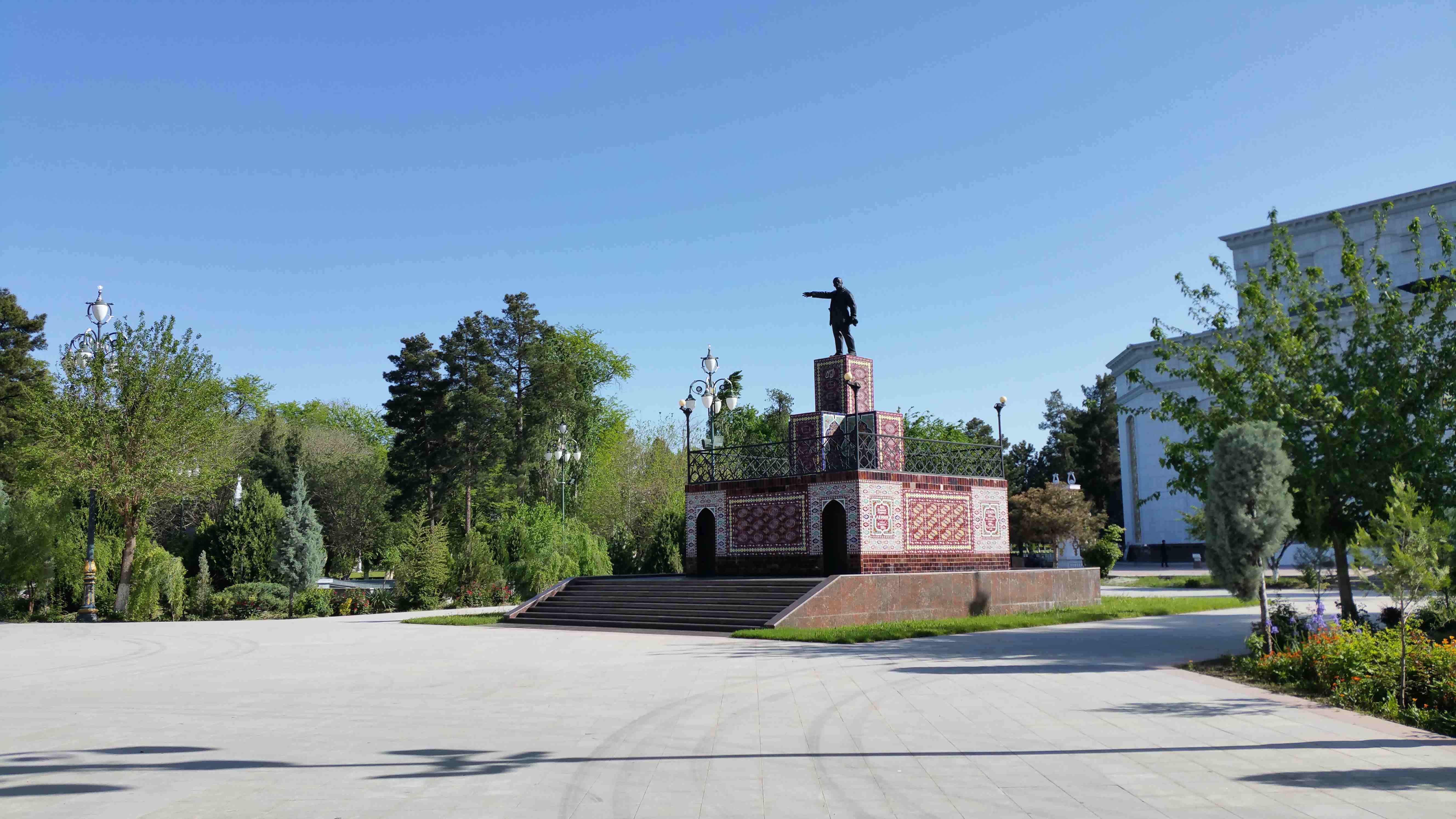 Eine Statute Lenins in Aschgabat