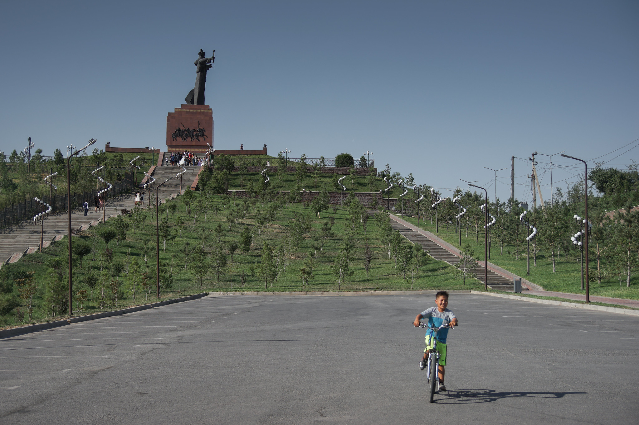 Kasachstan Schymkent Fahrrad Statue