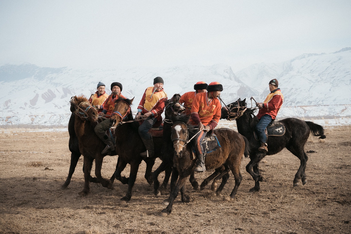 Bild des Tages Kirgistan Kok Boru Nomaden