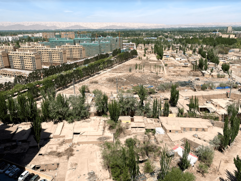 Kashgar Blick aus dem Himmel China Xinjiang