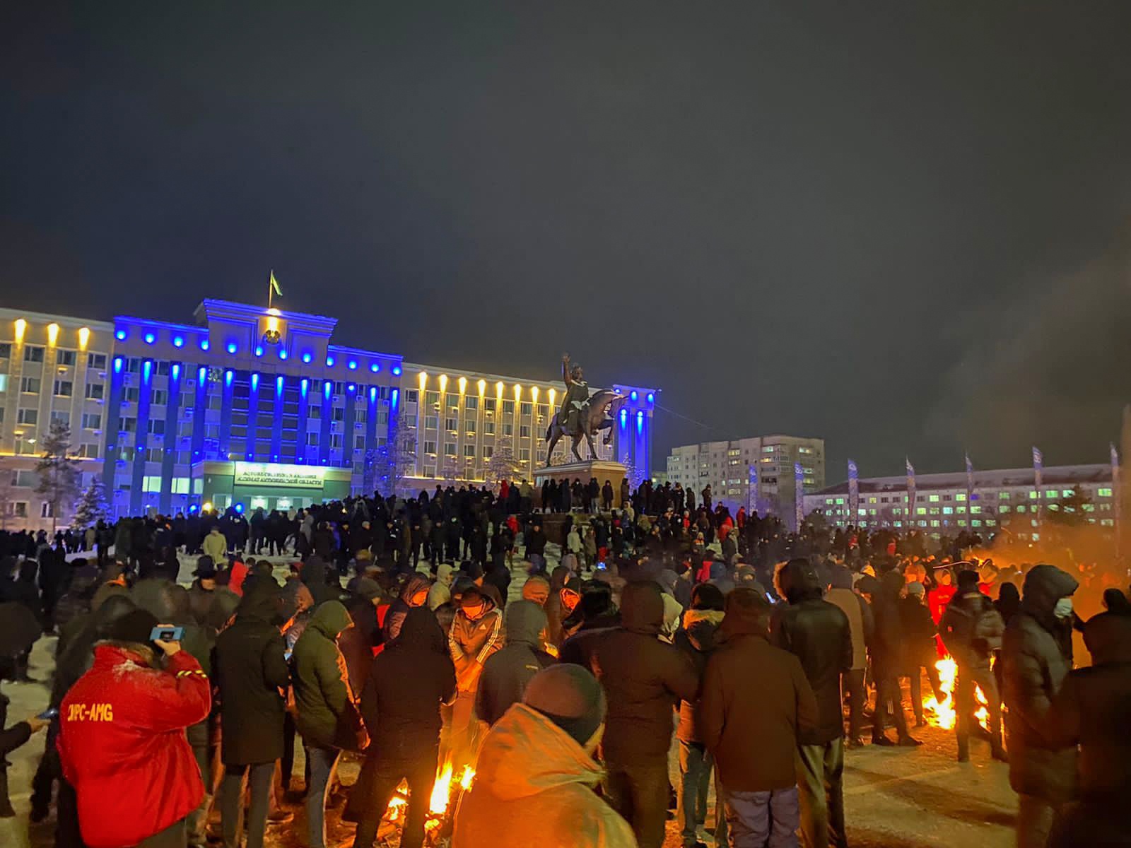 Demonstration Aqtobe Kasachstan