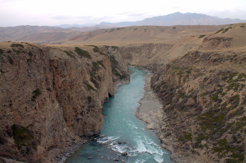 Der Fluss Naryn in Kirgistan