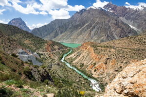 Berg Grün Himmel See Wolke