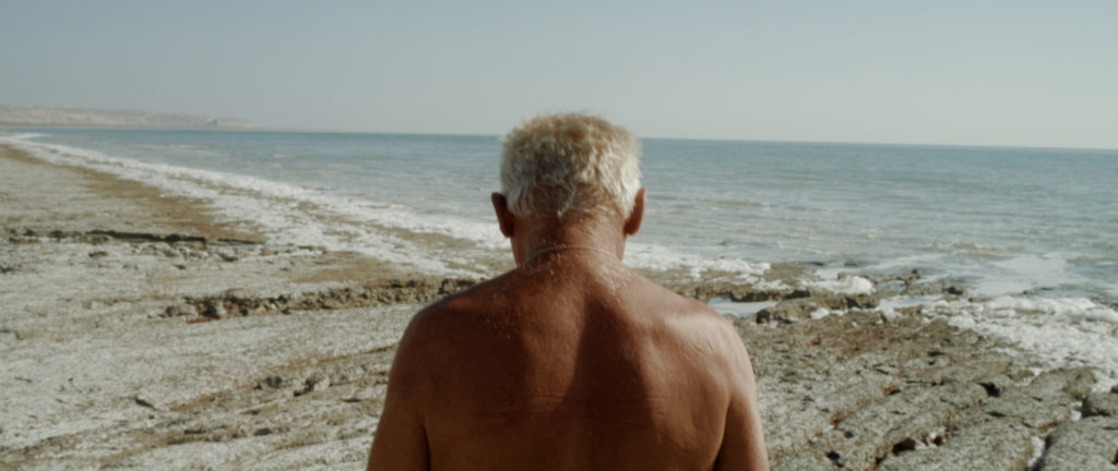 A resident of Moynaq taking a swim in the Aral Sea – now dozens of kilometres away from the former harbour city of Moynaq.