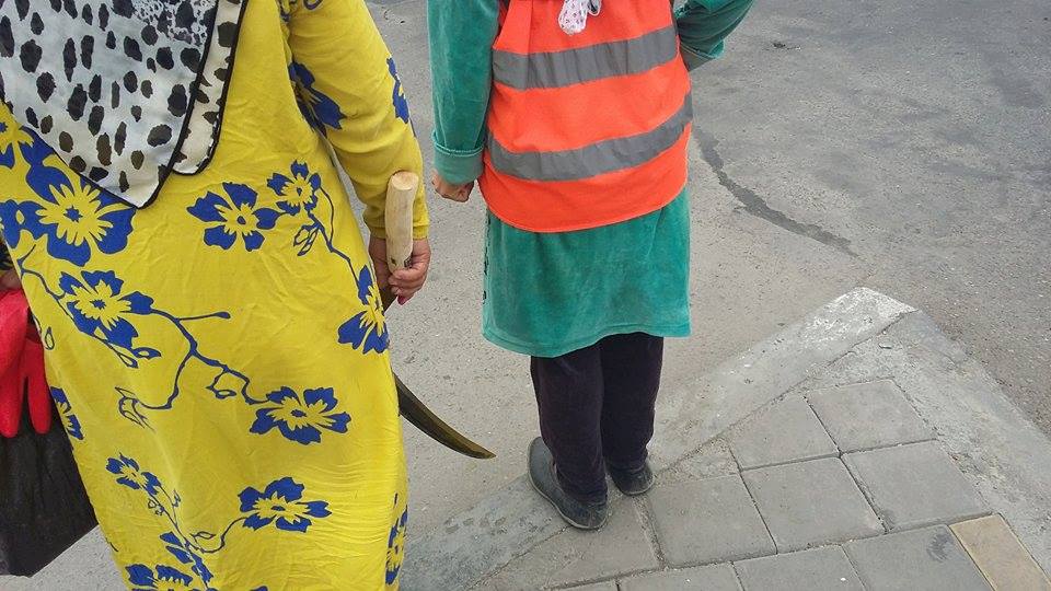 Road Workers in Duschanbe Tajikistan