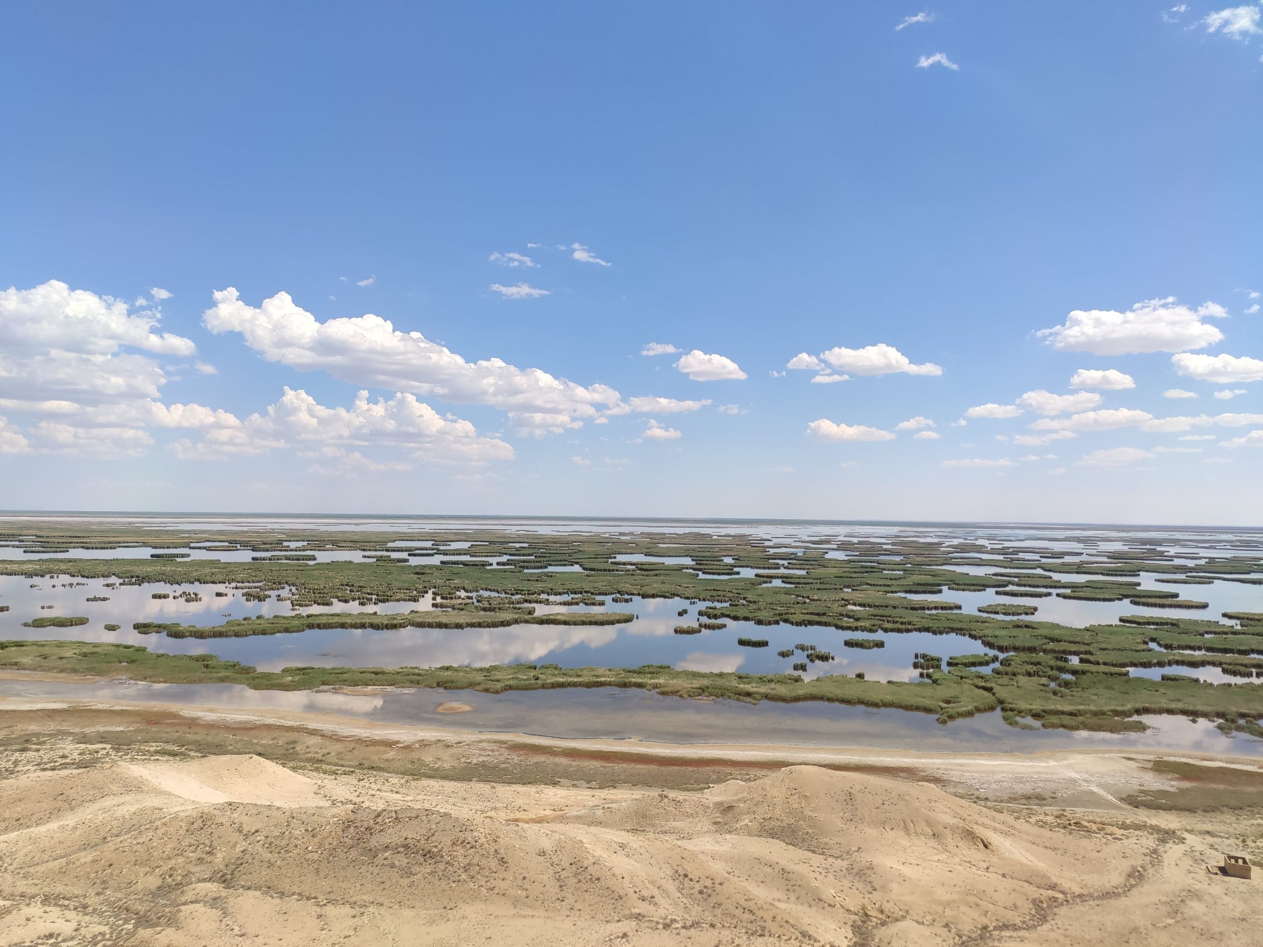 Lake Sudoche Island Uzbekistan Central Asia