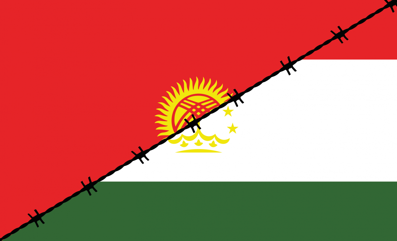 Kyrgyz and Tajik flags