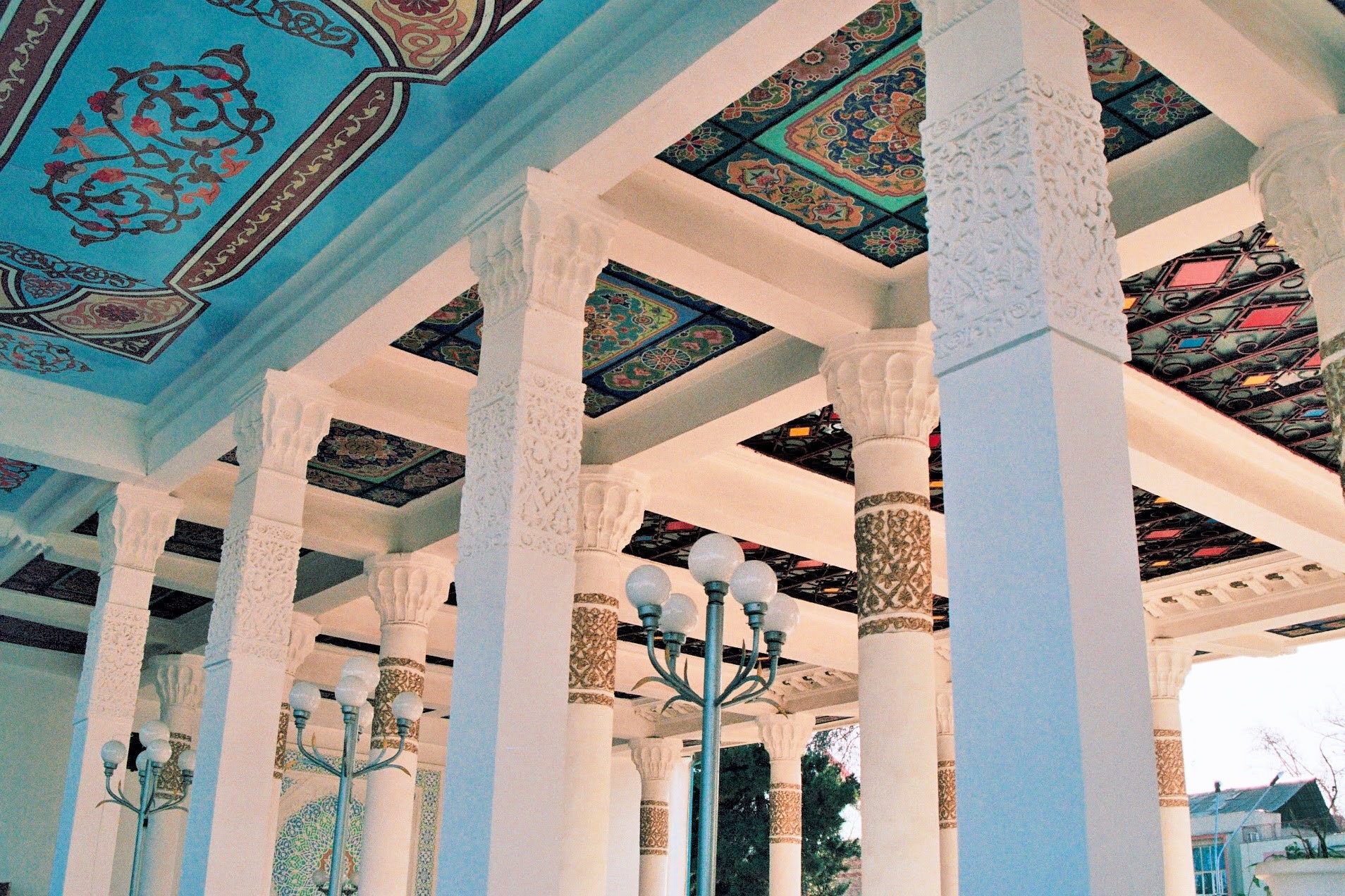 Blueish ceiling dushanbe tajikistan teeahouse