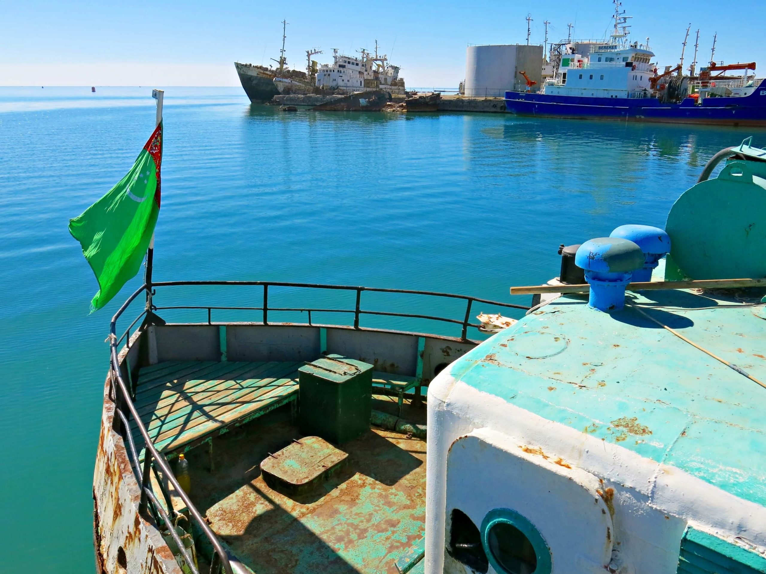 Turkmenistan, Turkmenbashi, Boat, Fishing Port