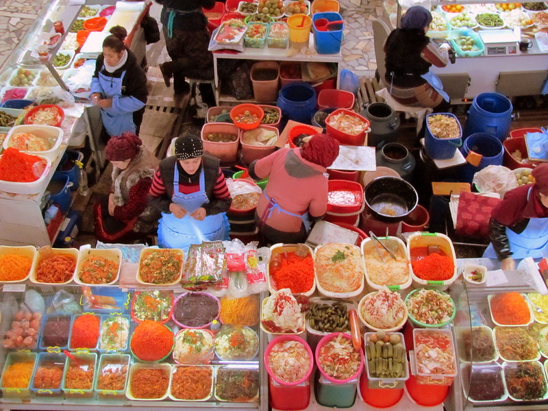 a Tashkent marketplace with lots of colourful spices