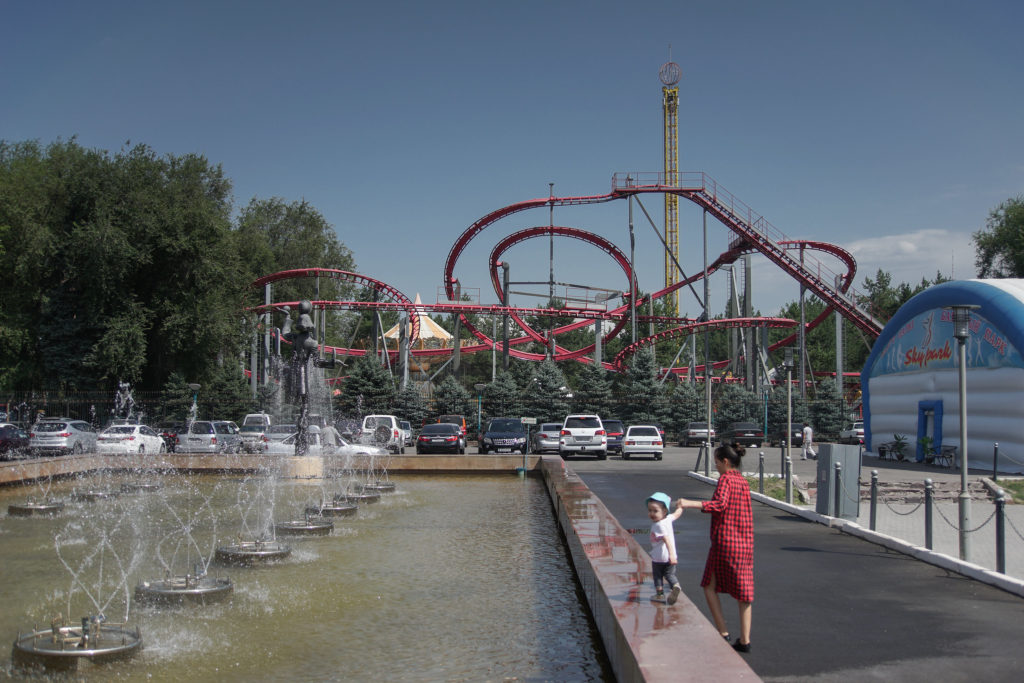 Roller coaster in the city centre