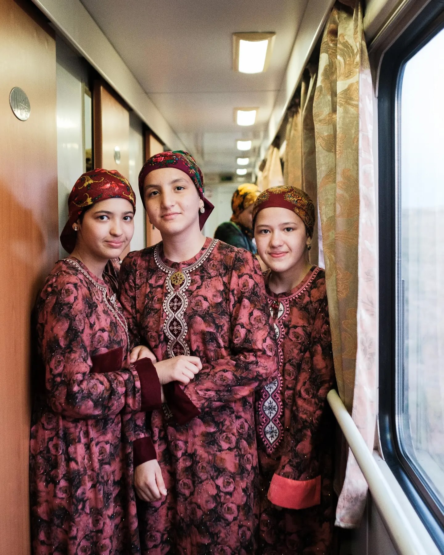 Ashgabat - Turkmenbashi night train young girls sea resort area of Awasa Caspian Sea. March 2024. Eleonora Sacco