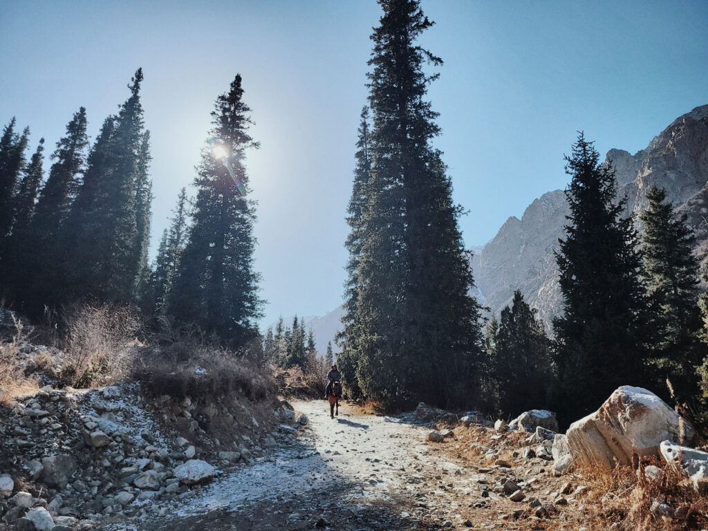 A horseman in Ala Archa