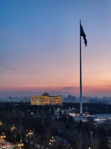 Dushanbe at sunset