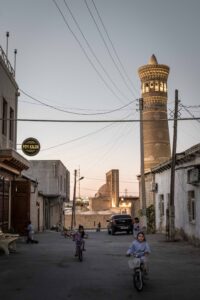 children playing in Bukhara