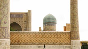 The Bibi-Khanym Mosque in the city of Samarkand, Uzbekistan