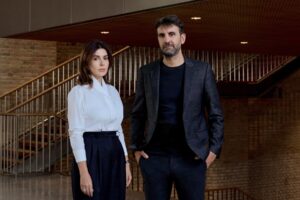Gayane Umerova, Chairperson of the Uzbekistan Art and Culture Development Foundation (ACDF), and Joseph Grima, Programme Director of the Aral School. Photo courtesy of ACDF.