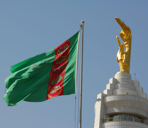 le turkmenistan drapeau