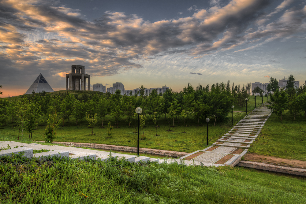 Astana Kazakhstan Parc Coucher de soleil