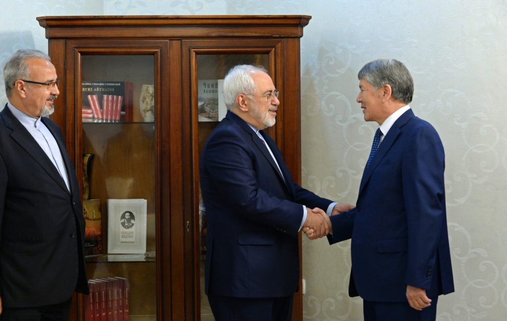 Atambaiev et Zarif au Kirghizstan