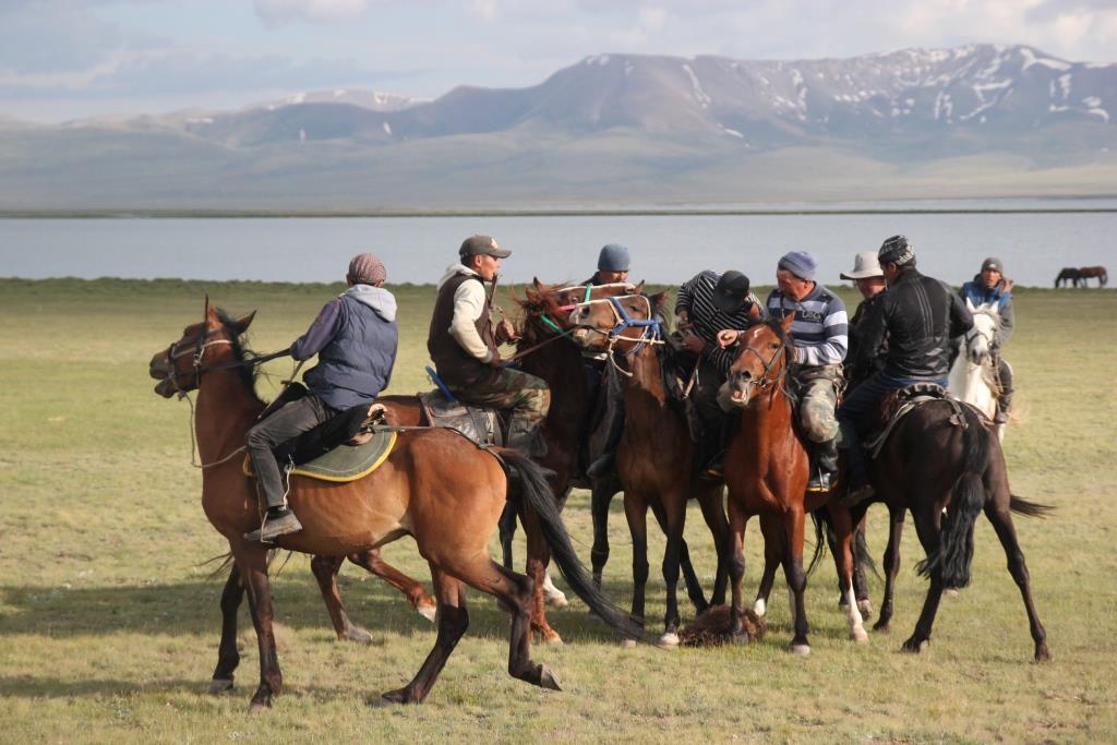 Kok boru Kirghizstan Sport Cheval Chèvre Jeu Nomade