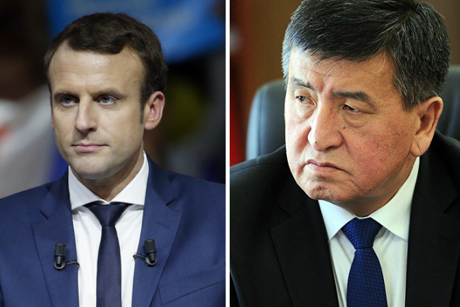 Emmanuel Macron Sooronbaï Jeenbekov Homologue