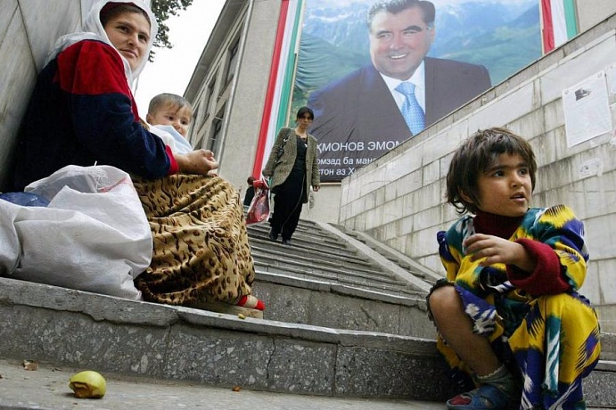 Mendiants Tadjikistan Douchanbé