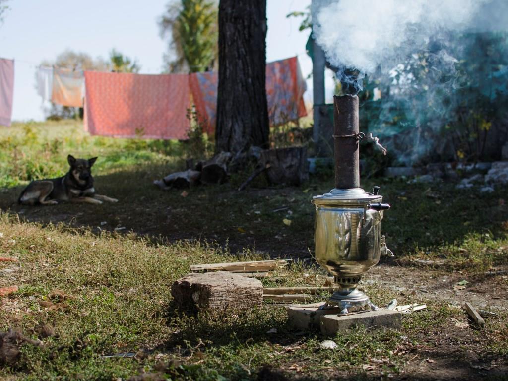 Thé Samovar Chien Kirghizstan