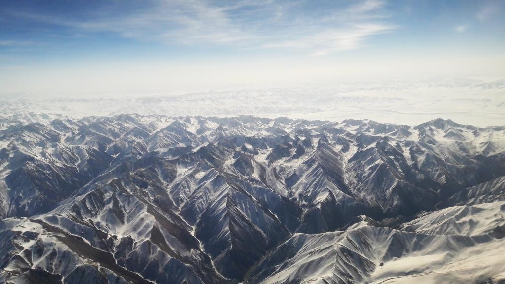 Montagnes Kirghizstan Survol Avion