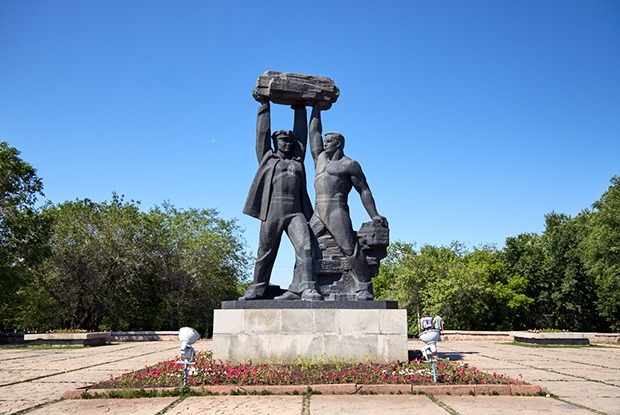 Mineurs Kazakhstan Statue