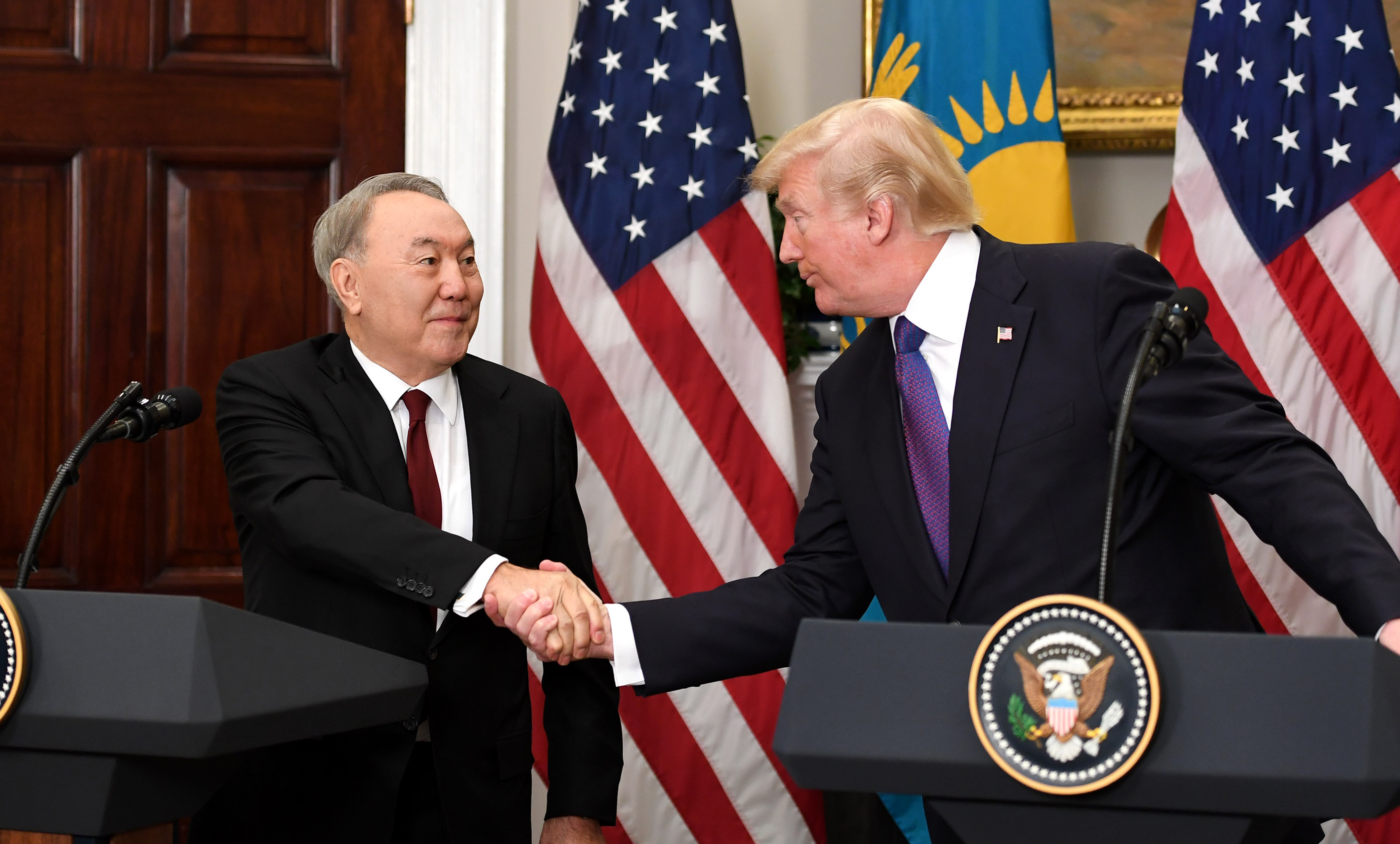 Donald Trump Noursoultan Nazarbaïev Kazakhstan Etats-Unis Rencontre Visite