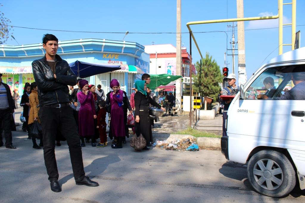 Marguilan Ouzbékistan Arrêt Bus