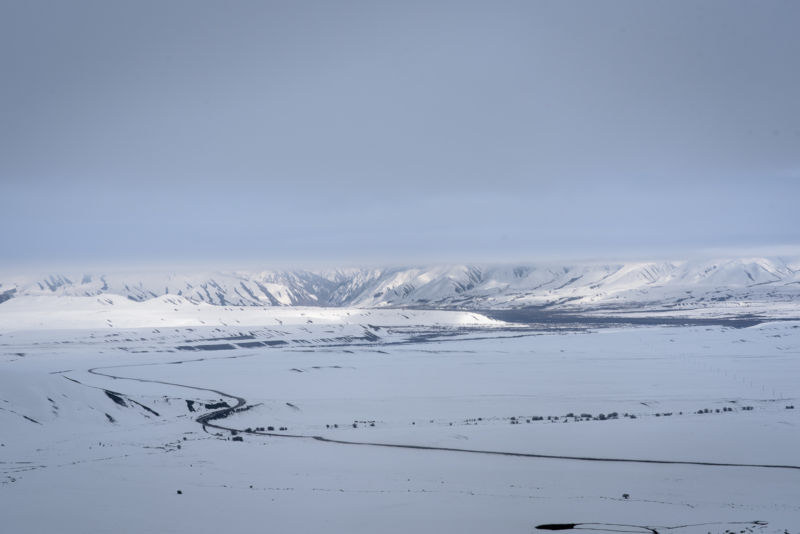 Kirgistan im Winter Schnee