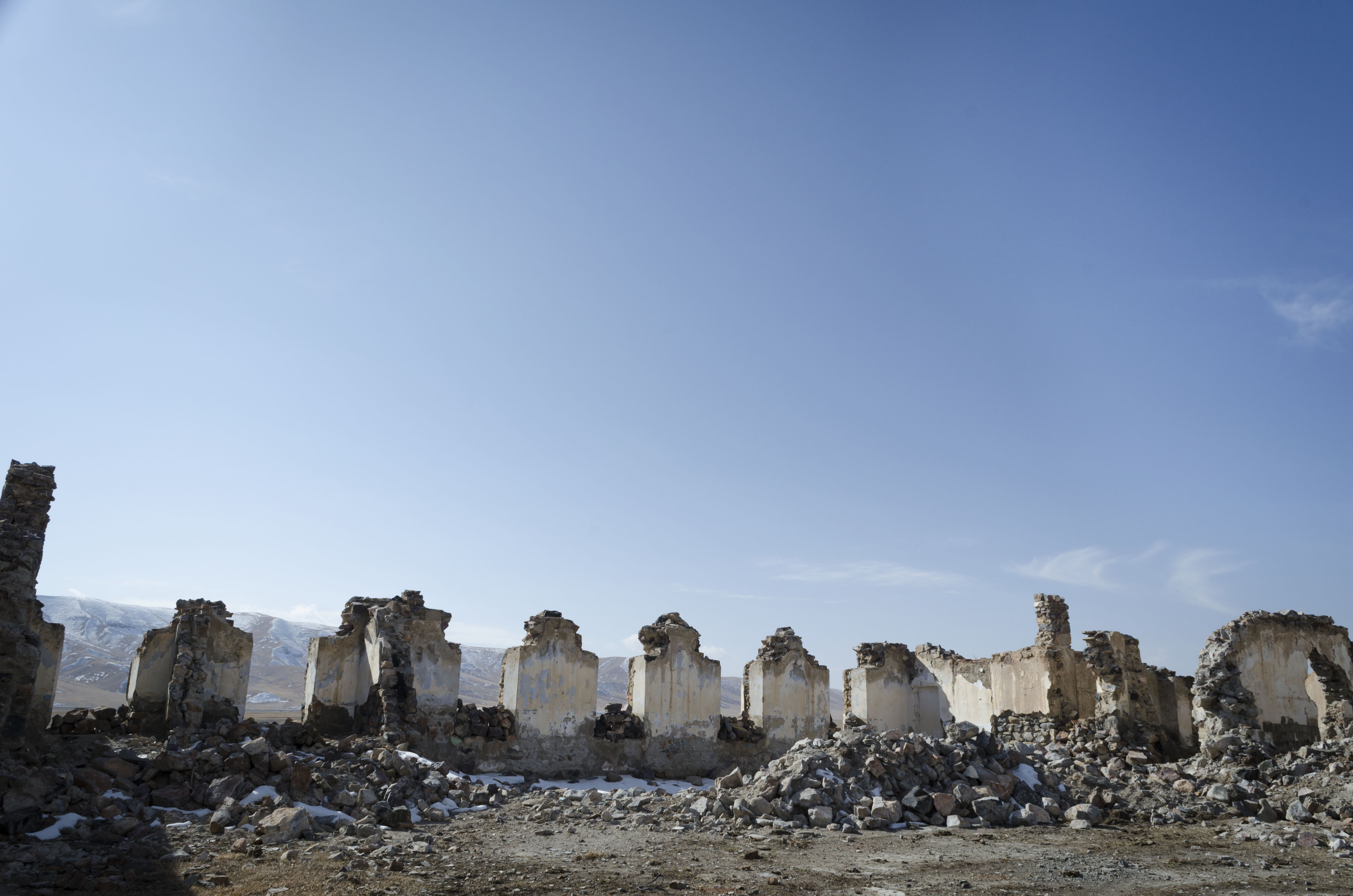 Kolkhoze Kirghizstan Naryn Ruine