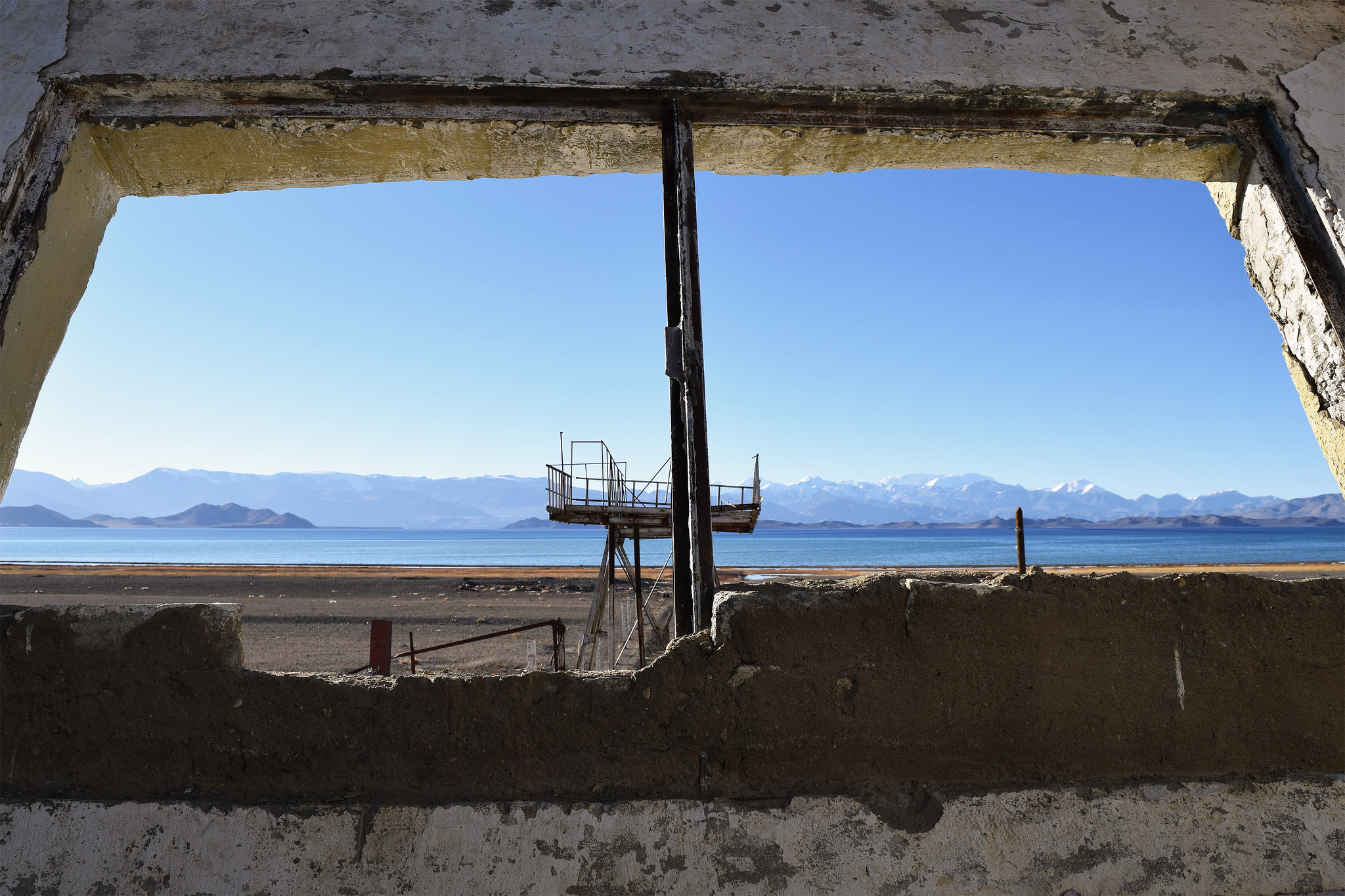 Tadjikistan, Kara-Koul, ruines, lac