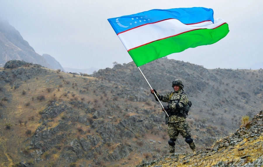 soldat ouzbek drapeau ouzbekistan pays armee militaire