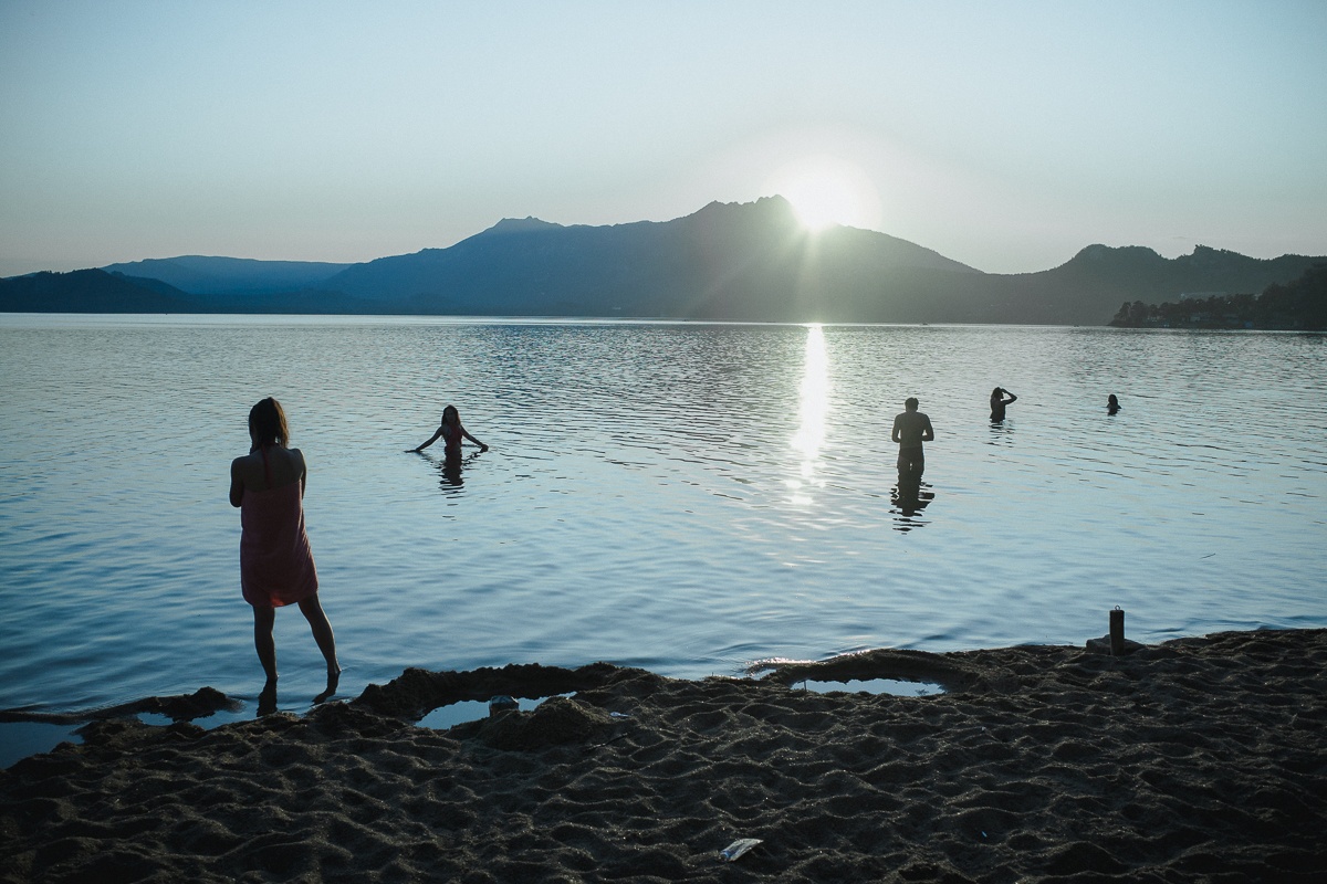 Lac Borovoe Kazakhstan baignade soucher de soleil